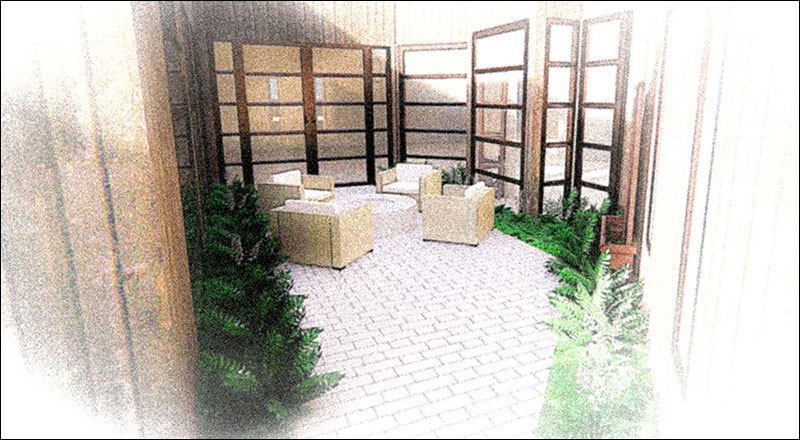 Cohesion Land Design creates in-house 3D renderings of their concepts such as for structures.