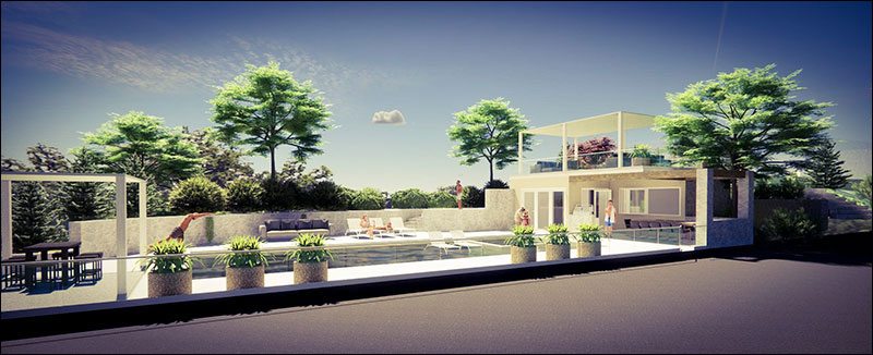 Cohesion Land Design creates in-house 3D renderings of their concepts such as for pools, patios and properties.